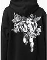 AMIRI cherub-print logo hoodie Men AMIRI black hood with angel 