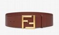 Fendi BELT Brown leather belt Wide belt 