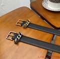 Saint Laurent chain-detail Buckle Belt Women YSL chain leather belts