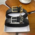 Saint Laurent chain-detail Buckle Belt Women     chain leather belts 18