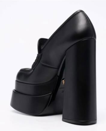         Juno platform pumps Medusa square toe slip on pumps  3