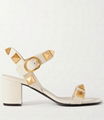           Roman Stud leather sandals for women           buckle ankle strap heel 7