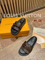 LV SUNSET FLAT COMFORT MULE Louis Vuitton Monogram embossed platform flat