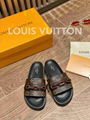 LV SUNSET FLAT COMFORT MULE Louis Vuitton Monogram embossed platform flat