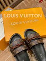 LV SUNSET FLAT COMFORT MULE Louis Vuitton Monogram embossed platform flat