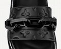 LV SUNSET FLAT COMFORT MULE Louis Vuitton Monogram embossed platform flat