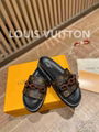 LV SUNSET FLAT COMFORT MULE Louis Vuitton Monogram embossed platform flat