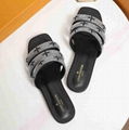Louis Vuitton APPEAL Heel MULE Black Suede LV Appeal Flat Mule Big size 43 
