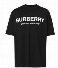 London England Logo Print T-Shirt Men Women cotton tee black