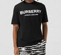 BURBERRY London England Logo Print T-Shirt Men Women cotton tee black  