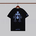 Chrome Hearts Blue Triple Cross T-Shirt tee Fashion cheap t-shirts