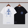 Chrome Hearts Blue Triple Cross T-Shirt tee Fashion cheap t-shirts