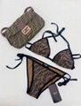 Fendi brown bathing suit 