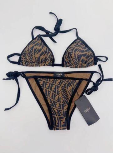 Fendi brown bathing suit 