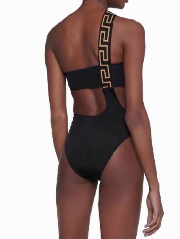         cut out Grecca detail swimsuit         women sexy bikinis  2