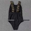 VERSACE UNDERWEAR Black Greca Border One Piece Swimsuit