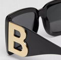          B Motif Square Frame Sunglasses in Black Women oversized sunglasses  3