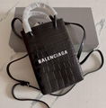 Balenciaga SHOPPING PHONE BAG ON STRAP Pink Women iphone Holder Mini bag