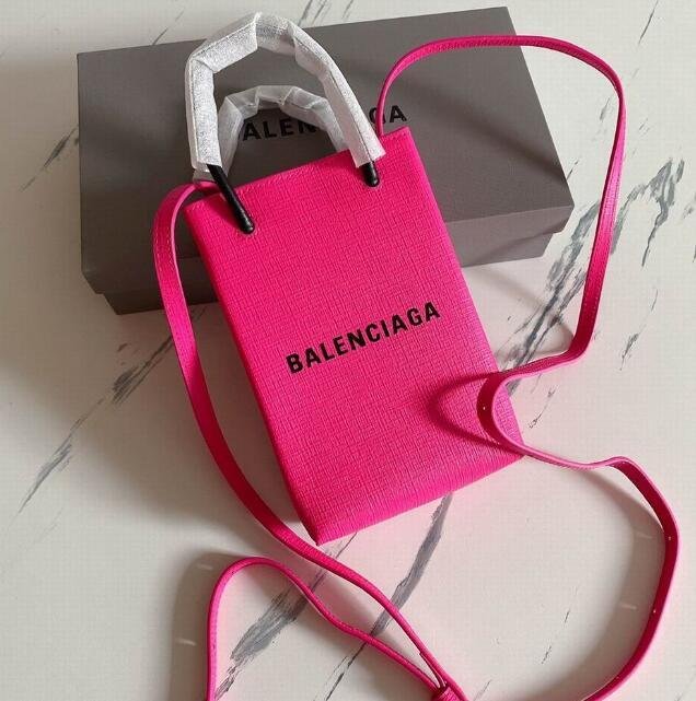            SHOPPING PHONE BAG ON STRAP Pink Women iphone Holder Mini bag 5