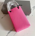 Balenciaga SHOPPING PHONE BAG ON STRAP Pink Women iphone Holder Mini bag