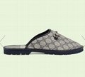 Gucci Men's slipper with Horsebit in beige and ebony GG Supreme slipper for men