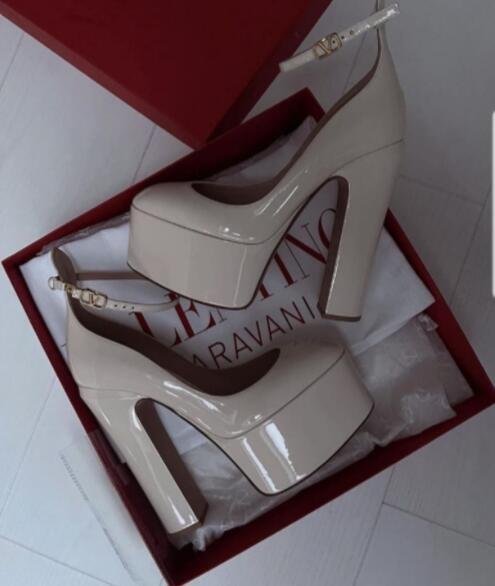           Garavani Tan-Go Patent Leather platform pumps 155 mm Women ankle heel  2