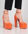 Valentino Garavani Tan-Go Patent Leather platform pumps 155 mm Women ankle heel 
