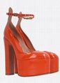           Garavani Tan-Go Patent Leather platform pumps 155 mm Women ankle heel  13