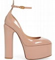 Valentino Garavani Tan-Go Patent Leather platform pumps 155 mm Women ankle heel 