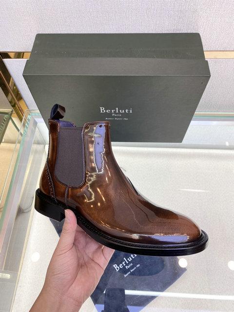 Berluti Caractere Capri leather boots men 