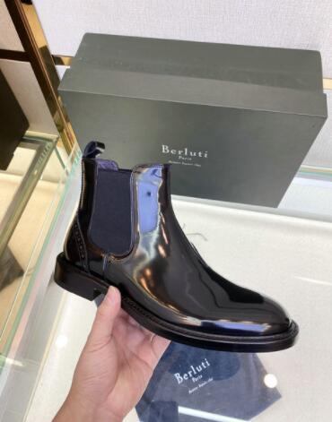 Berluti Caractere Capri leather boots men 