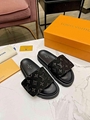 LOUIS VUITTON POOL PILLOW COMFORT MULES LV Women wide front straps slipper