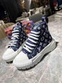                   QUAD TRAINER BOOTS     onogram denim Lace up shoes  5