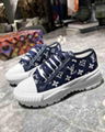 LOUIS VUITTON LV SQUAD TRAINER BOOTS LV Monogram denim Lace up shoes 