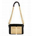 Tom Ford black Leather Small Chain Natalia Shoulder Bag