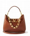 VALENTINO GARAVANI Stud Sign V-logo leather shoulder bag Women cross-body bag