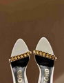 Tom Ford 105mm chain leather sandals Black Women Chain heel sandals 