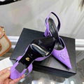         Medusa Leather Sling-Back Pumps Medusa Slingback in purple  3