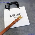 CELINE TRIOMPHE BELT IN SMOOTH CALFSKIN BLACK WOMEN SMALL BELTS