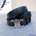 CELINE TRIOMPHE BELT IN SMOOTH CALFSKIN BLACK WOMEN SMALL BELTS