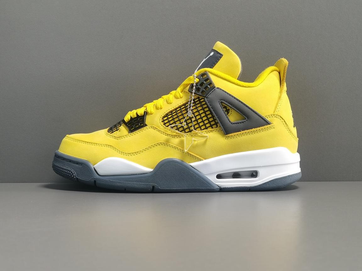 Air Jordan 4 Retro Lightning Jordan 4 yellow sneakers AJ 4 Men shoes