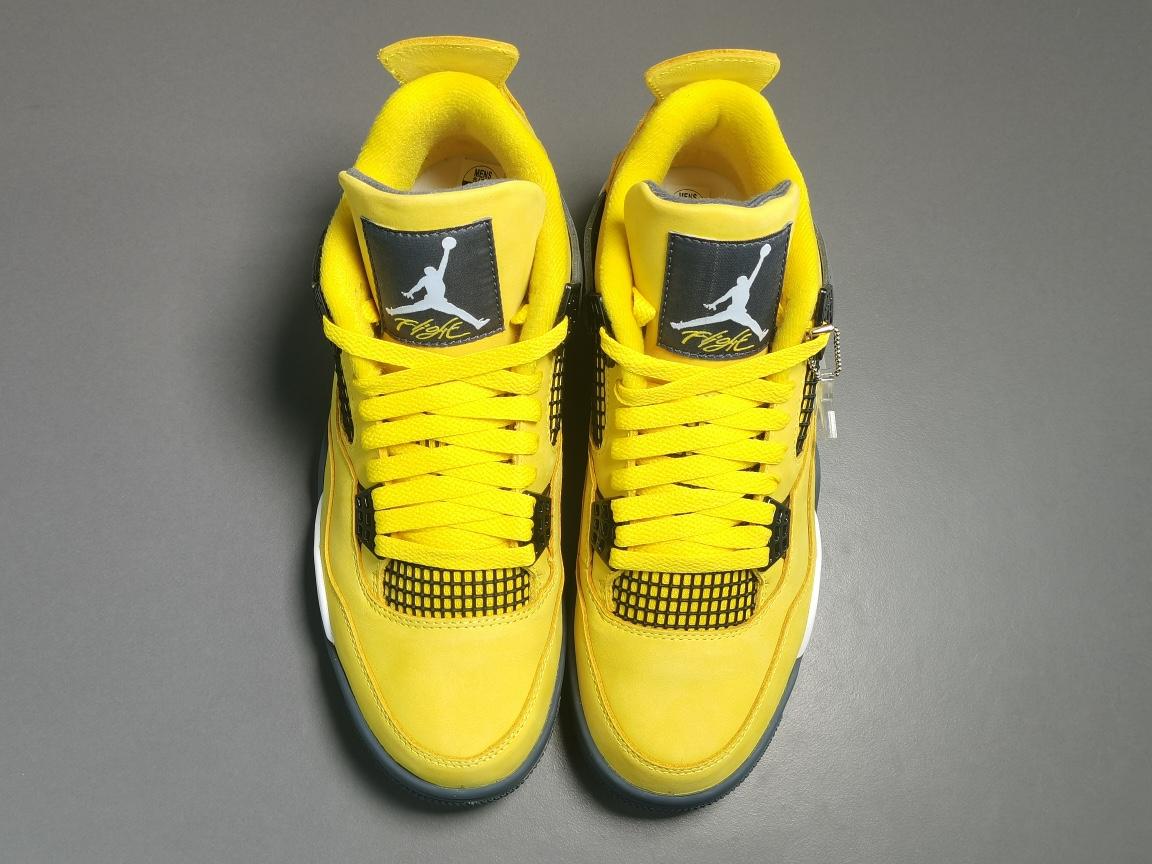 Air Jordan 4 Retro Lightning Jordan 4 yellow sneakers AJ 4 Men shoes 2