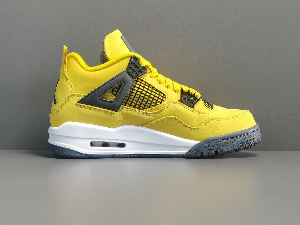 Air Jordan 4 Retro Lightning Jordan 4 yellow sneakers AJ 4 Men shoes 5