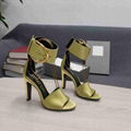 TOM FORD Oversized Buckle Satin Ankle-Strap Sandals Women heel sandals 