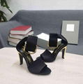 TOM FORD Oversized Buckle Satin Ankle-Strap Sandals Women heel sandals  9