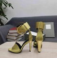 TOM FORD Oversized Buckle Satin Ankle-Strap Sandals Women heel sandals  8