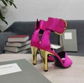 TOM FORD Oversized Buckle Satin Ankle-Strap Sandals Women heel sandals  4