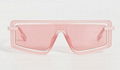       73mm Flat Top Shield Sunglasses In Matte Pink Violet       Shield sunglass 4