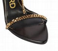 TOM FORD Padlock leather Heeled Sandals Tom ford chain ankle sandals