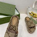 Gucci Women's Original GG slide sandal Women men Beige Original GG canvas mules